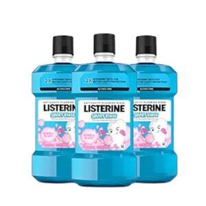 3-Pack Listerine Smart Rinse Kids Fluoride Anticavity Mouthwash 500mL Each